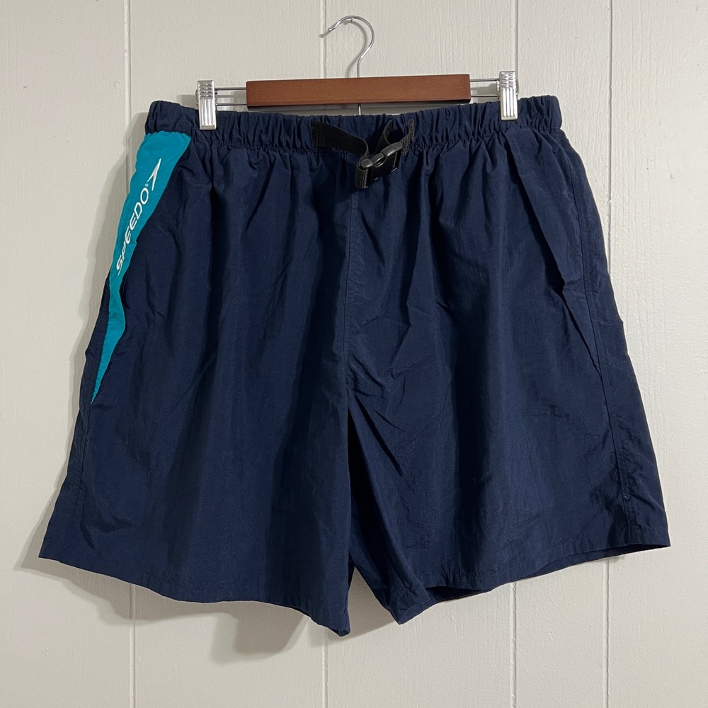 Speedo Men's XL Sport Volley Shorts Swim Trunks Lined Workout Blue &‎ Teal